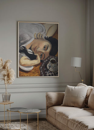 Wall art Lorette Con Una Tazza Di Caffe 1916-5