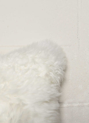 Set of Two 18" Natural Sheepskin Throw Pillows-5