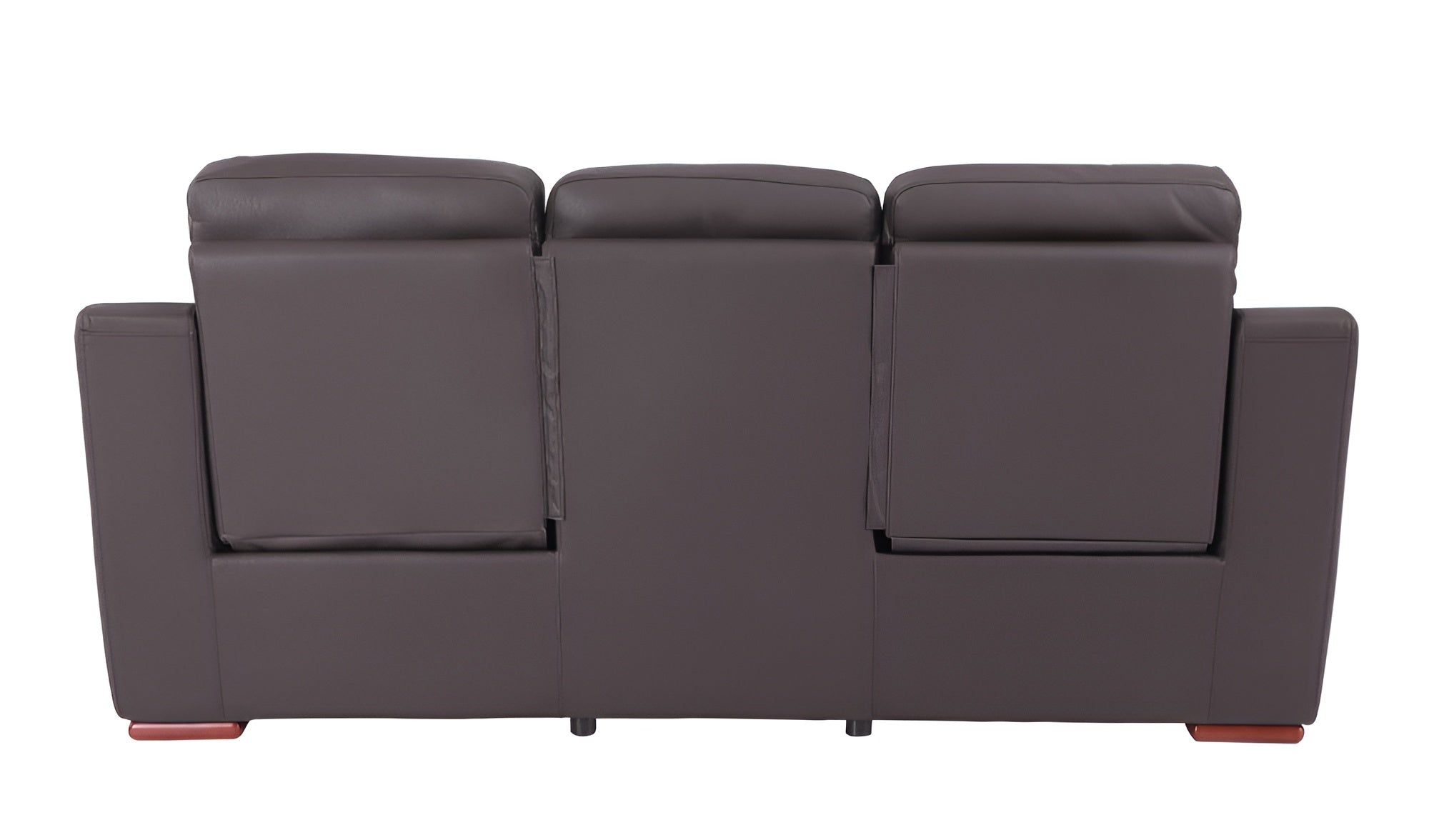 90" Brown Faux Leather Sofa-5
