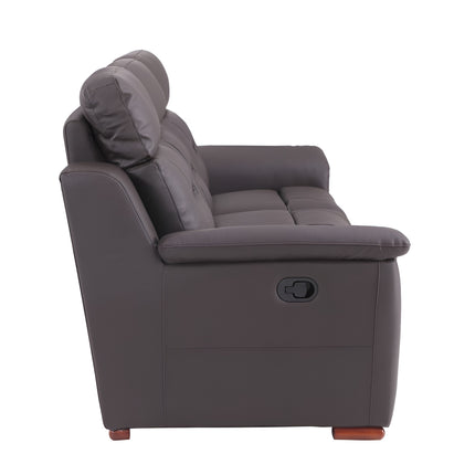90" Brown Faux Leather Sofa-4