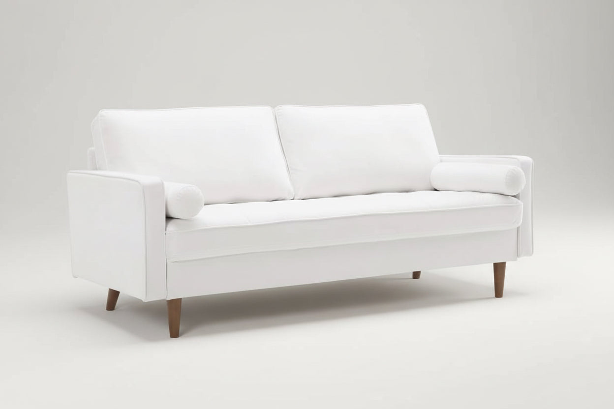 Valour Performance Velvet Sofa White Mid Century Modern-2