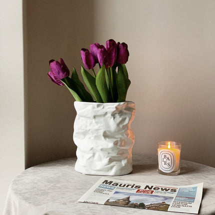 Crumpled Paper Vase