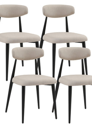 Set of 4 Upholstered Dining Chairs-0
