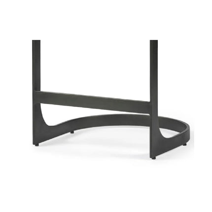 29" Black Leather and Metal Backless Counter Height Bar Chair-2