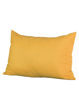 Set of 2 Yellow Modern Lumbar Throw Pillows