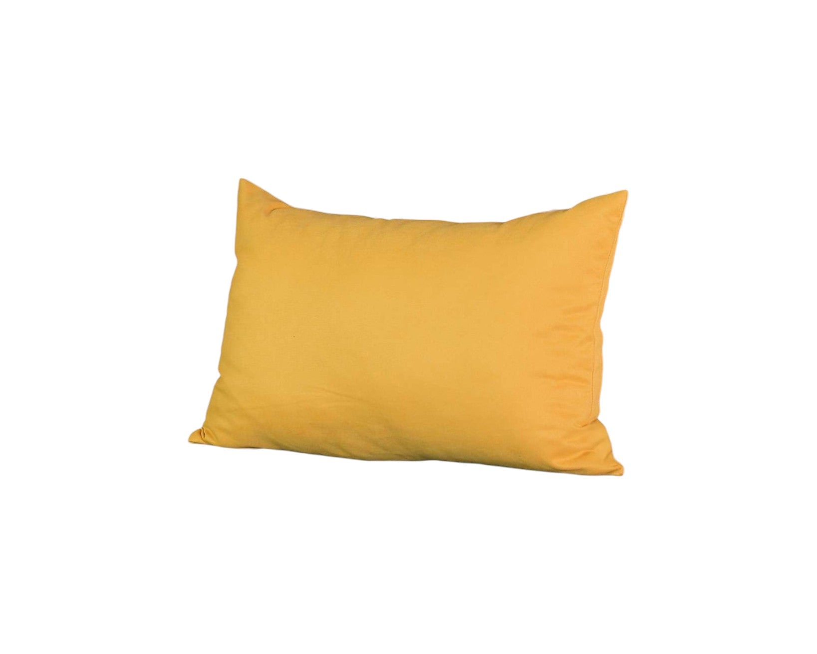 Yellow pillow on a white background