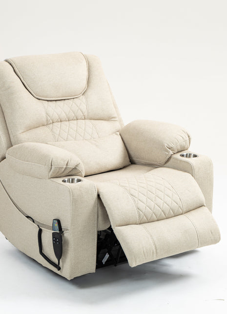 Lounge chair lift chair relax sofa chair sitting room furniture sitting room power supply elderly electric lounge chair (180 degree lying flat)-4
