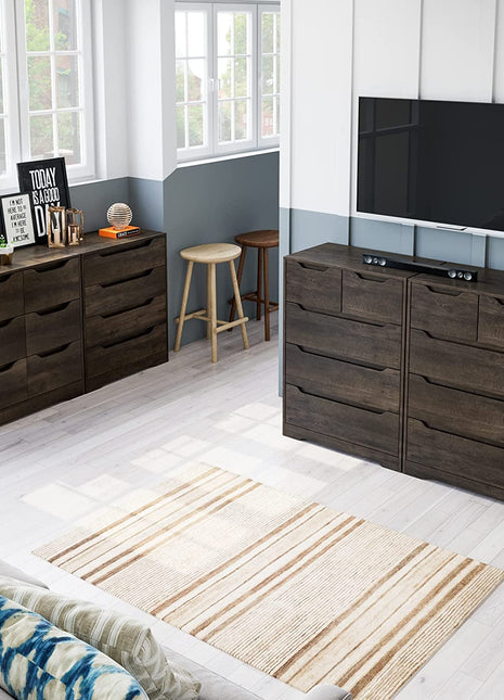Modern Dark Brown 5-Drawer Clothing Organizer