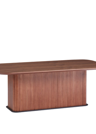 Coffee Table Walnut Wood Surface and Black Metel Feet-2
