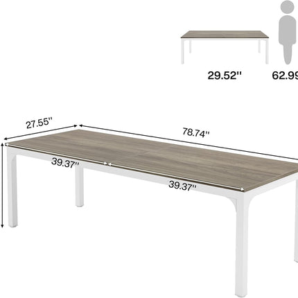 78.7 Inches Extra Long Computer Desk 2 Person Desk, Double Long Desk, Workstaion for Home Office-1