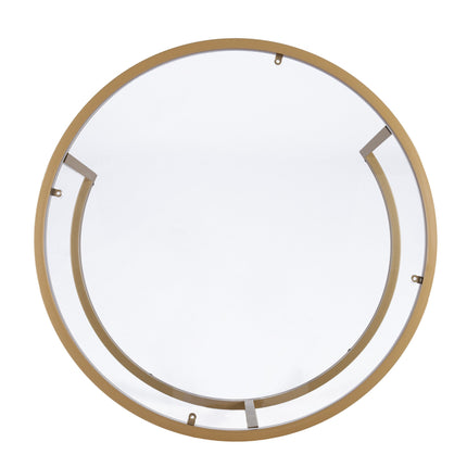 Set of Two Gold Glass Round Nested Coffee Tables-8