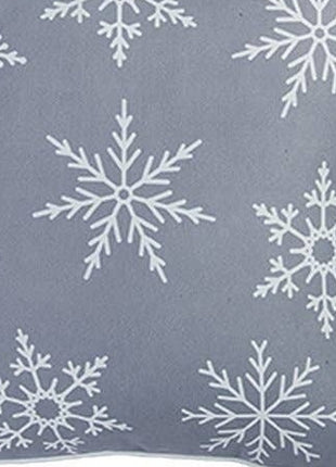 Set of 4 Gray and White Snowflakes Throw Pillows-5