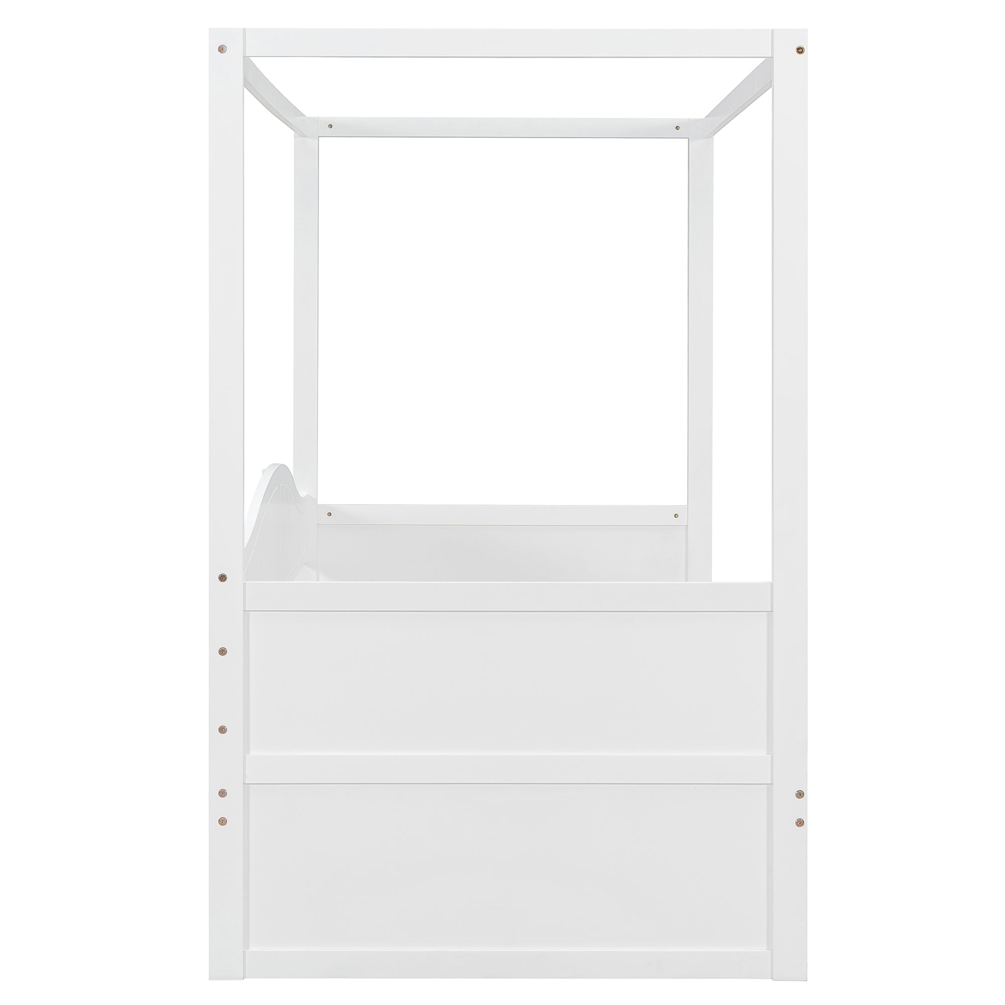 Twin Size Canopy Day Bed with Twin Size Trundle and Underbed Storage