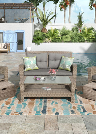 Set Of 4 Piece Outdoor Patio Furniture-1