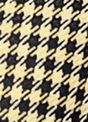 Set of Two 18" Yellow and Black Houndstooth Fabric Throw Pillows-4