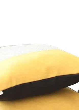 Set of Four 18" Black And Yellow Throw Pillows-3