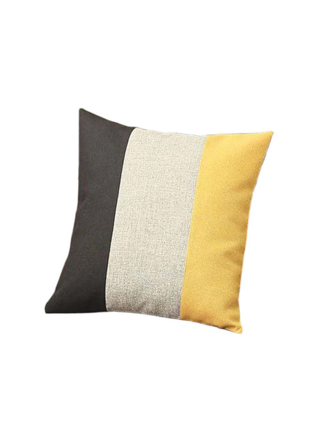 Set of Four 18" Black And Yellow Throw Pillows-2