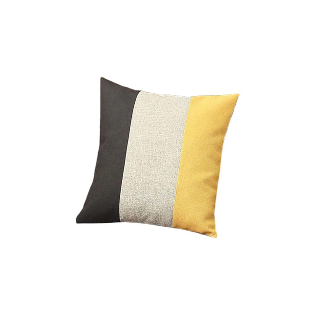 Set of Four 18" Black And Yellow Throw Pillows-2