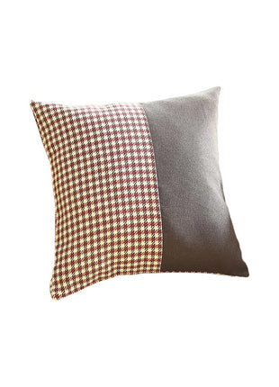 Set of Four 18" Black And Red Houndstooth Throw Pillows-2