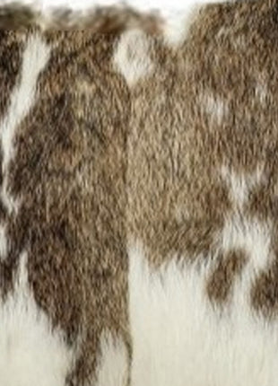 Set of Two 12" X 20" Brown and White Throw Pillows