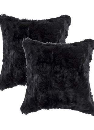 Set of Two 18" Black Throw Pillows-1
