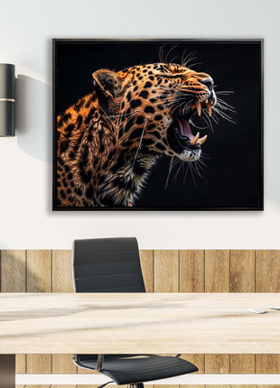 High Resolution detailed print of Leopard 48" x 36"-2