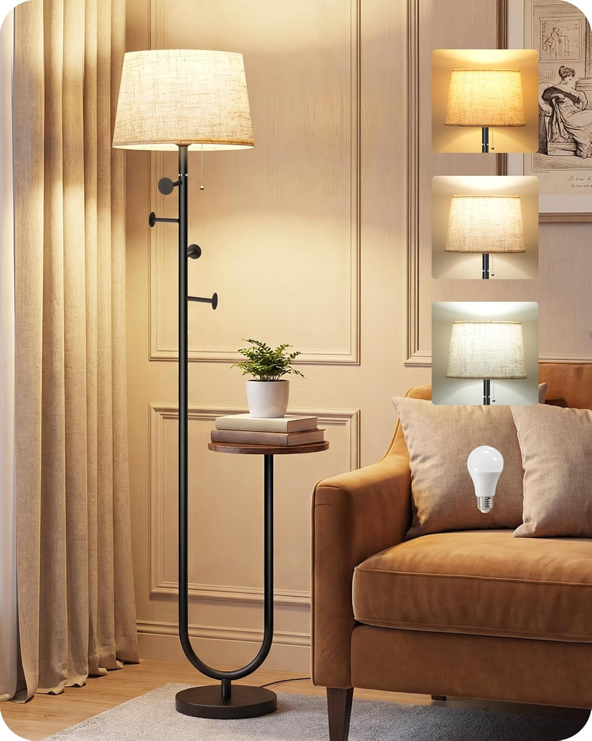 Floor Lamp With ThreeColorTemperature