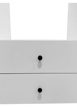 Closet System, Closet Organizers and Storage with  6 Shelves Wall Mounted, Closet Organizer with Clothing Racks for Hanging Clothes, White Wardrobe Closet for Bedroom