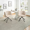 270° Swivel Home Office Desk Chairs Set of 2,Modern Dining Chairs, Upholstered Bedroom Chairs with Metal Base,Makeup Chair for Vanity, for Living Room, Bedroom,Study Room,Dining Room(Beige)-2