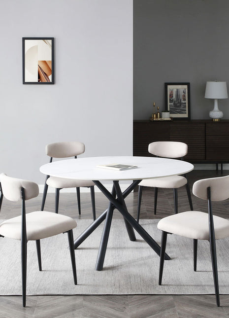 Set of 4 Upholstered Dining Chairs-2