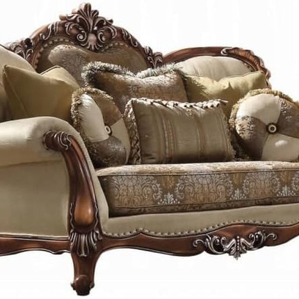 4 Pieces Traditional Collection Living Room Furniture Set Includes Sofa W/7 Pillows, Loveseat W/5 Pillows, Chair W/2 Pillows and Coffee Table (B)-4