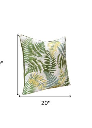 Set of Two 20" Green and Yellow Throw Pillows-8