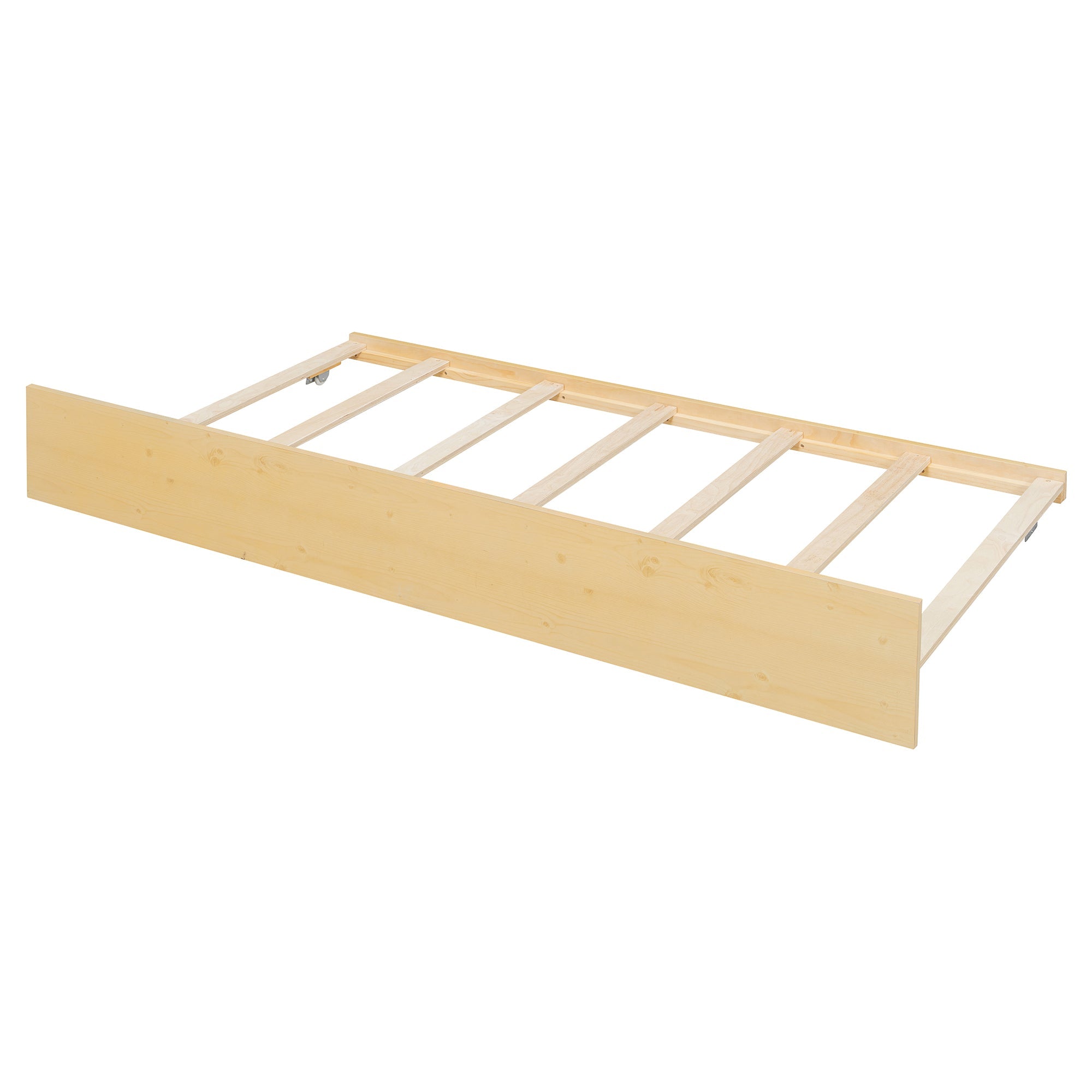 Full Size Wooden House Bed with Twin Size Trundle