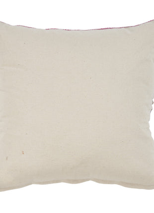 Set of Two Pink Striped Cotton Throw Pillows With Fringe-3