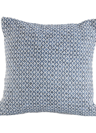 Set of Two Blue Chevron Cotton Throw Pillows-2