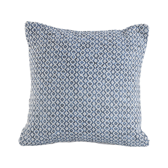Set of Two Blue Chevron Cotton Throw Pillows-2