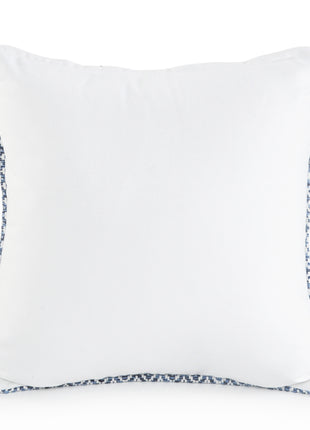 Set of Two Blue Chevron Cotton Throw Pillows-3