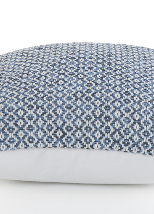 Set of Two Blue Chevron Cotton Throw Pillows-4