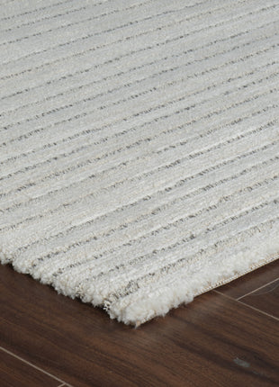 8' X 11' Cream and Beige Abstract Non Skid Area Rug-8