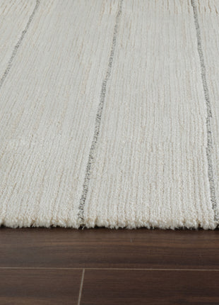 8' X 11' Cream and Beige Abstract Non Skid Area Rug-6