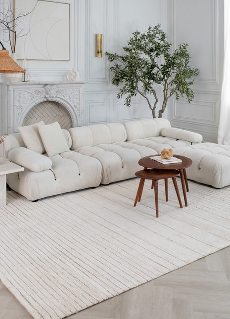 8' X 11' Cream and Beige Abstract Non Skid Area Rug-3