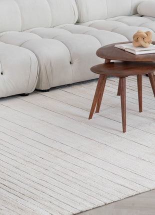 8' X 11' Cream and Beige Abstract Non Skid Area Rug-5