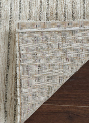 8' X 11' Cream and Beige Abstract Non Skid Area Rug-7