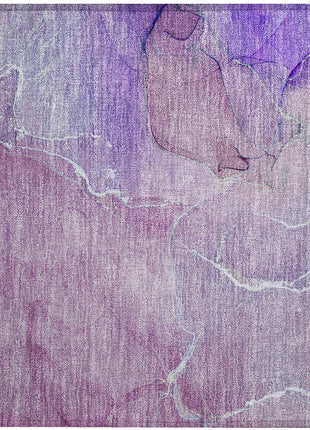 2' X 3' Purple Abstract Washable Non Skid Indoor Outdoor Area Rug-6