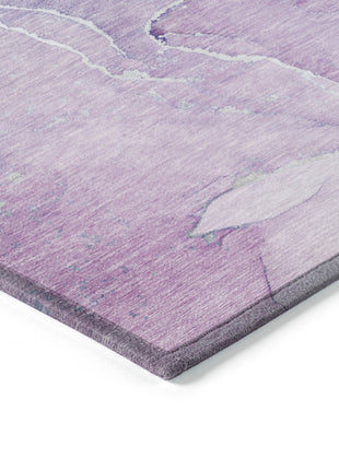 2' X 3' Purple Abstract Washable Non Skid Indoor Outdoor Area Rug-4