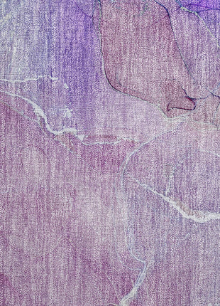 2' X 3' Purple Abstract Washable Non Skid Indoor Outdoor Area Rug-5