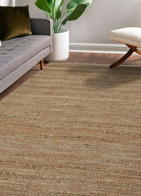 2' X 3' Brown And Brick Red Jute Striped Flatweave Handmade Area Rug-8