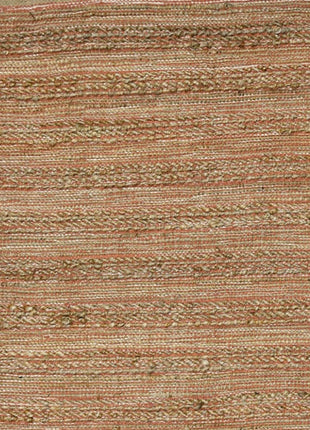 2' X 3' Brown And Brick Red Jute Striped Flatweave Handmade Area Rug-7