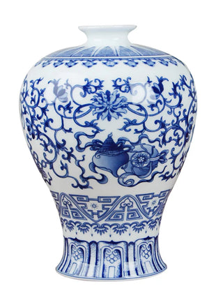 Classic Antique Chinese Blue and White Ceramic Vase-7