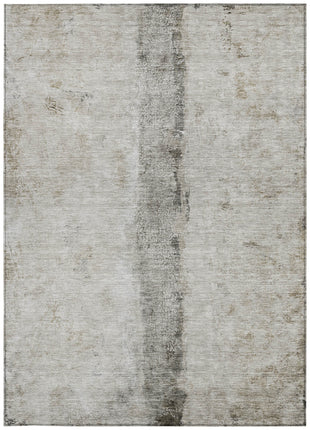 9' X 12' Taupe Beige And Gray Abstract Washable Indoor Outdoor Area Rug-5